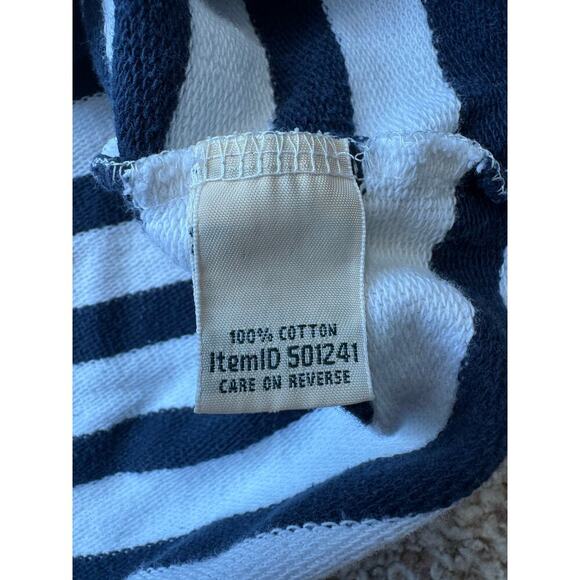 L.L. Bean Pullover Rugby Striped Nautical shirt, terry inside, size Small/Med - Picture 8 of 9